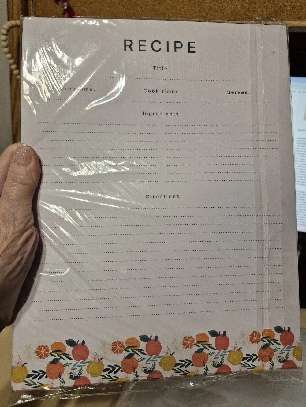 50 Full Page Recipe Sheets And 50 Protective Sheets For 3 Ring Binder. 11
